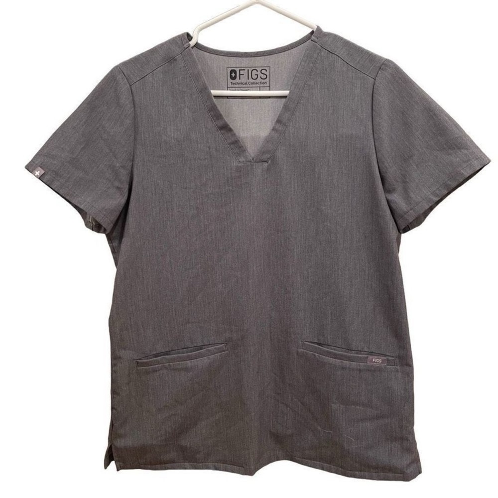 FIGS Scrub Top Womens S Casma Three Pocket Top Graphite